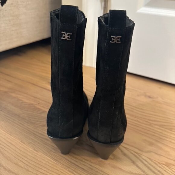 Sam Edleman: Black Western Suede Boot - Picture 1 of 3